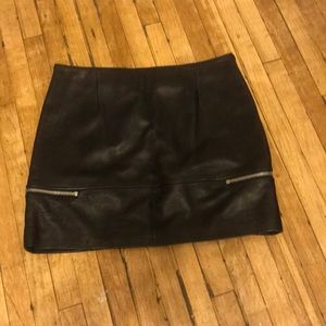Zara Skirts - Zara - Leather Mini Skirt with Zipper Detail Zara Skirts - Zara - Leather Mini Skirt with Zipper Detail